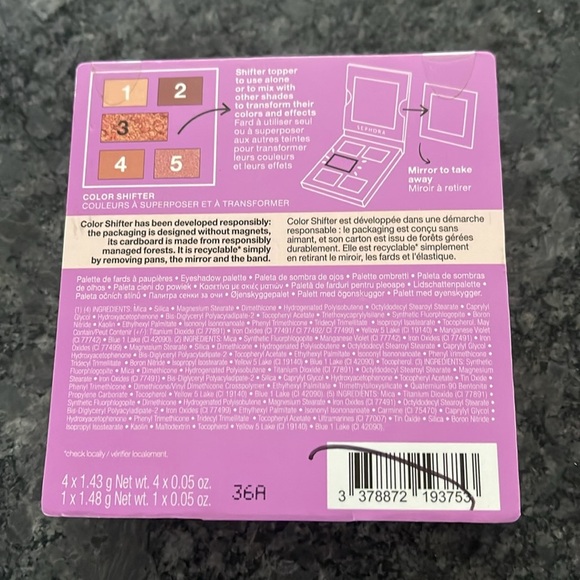 Sephora Color Shifter Unlimited Mauve 4 pretty shades plus a glitter topper - Picture 5 of 5